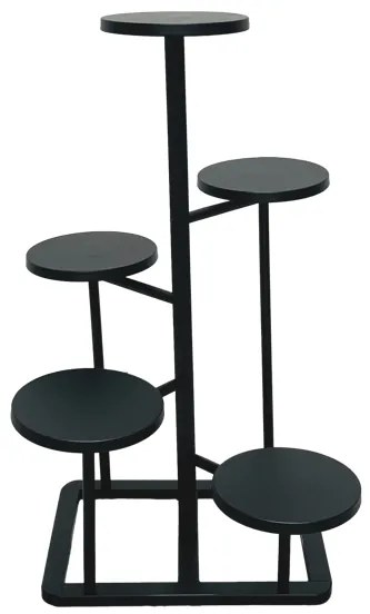Stand de flori în negru - 5 niveluri