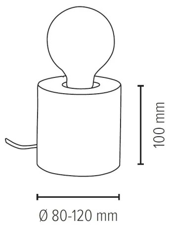 Lampă de masă Spot-Light 76911151 TRABO 1xE27/25W/230V