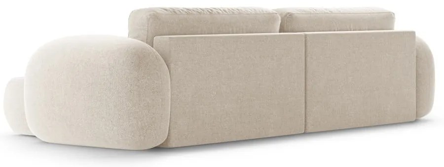 Colțar bej extensibil/cu spațiu de depozitare cu tapițerie din chenille Tonale – Cosmopolitan Design