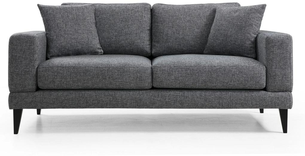 Canapea cu 2 Locuri Nordic, Gri Inchis, 180 x 85 x 90 cm