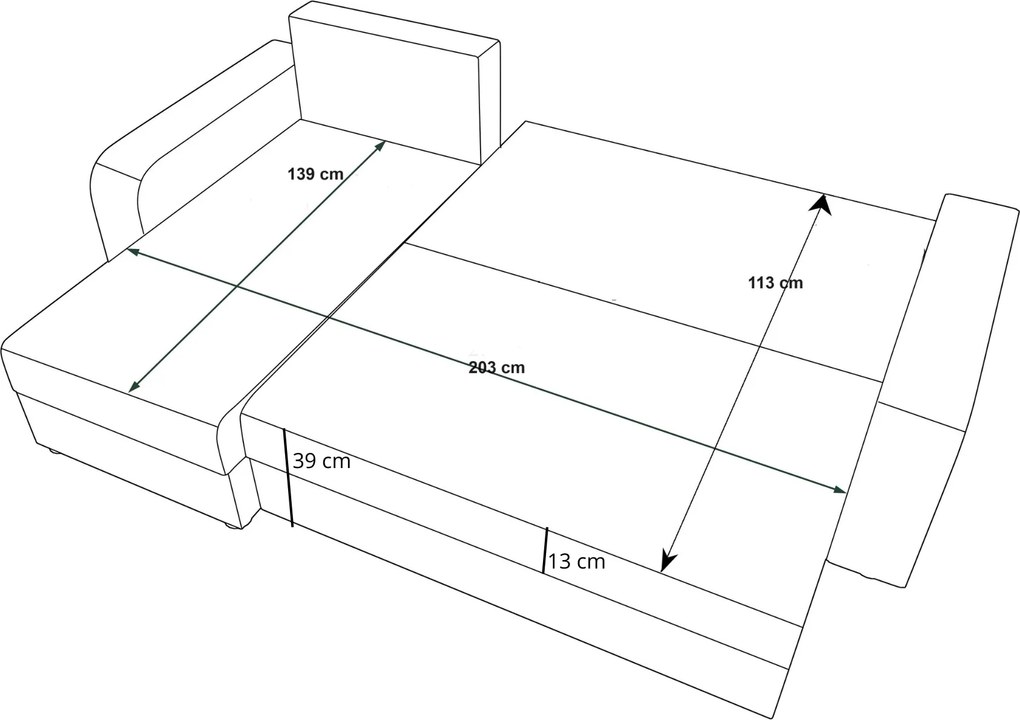 Coltar extensibil de colt VALERIO, gri inchis/gri deschis, reversibil, 238x140 cm + 2 perne GRATUIT