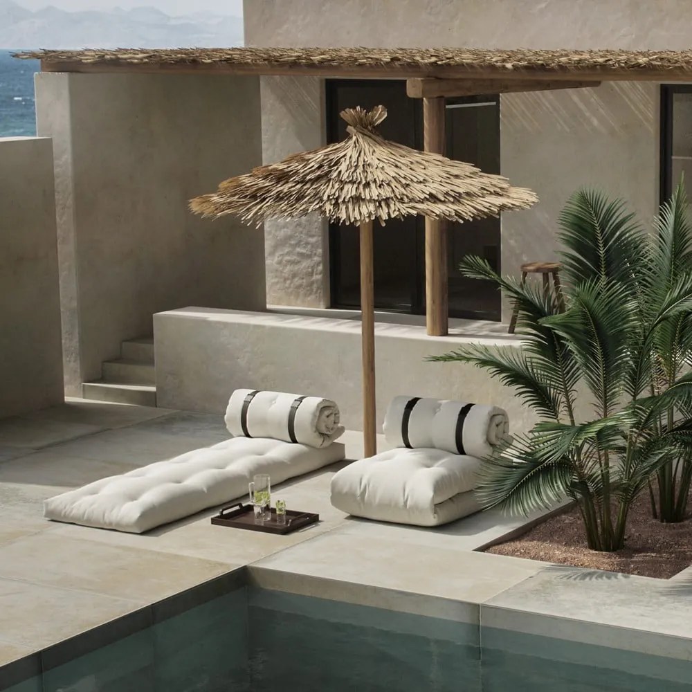 Fotoliu extensibil adecvat pentru exterior Karup Design Design OUT™ Buckle Up Dark Grey, gri închis