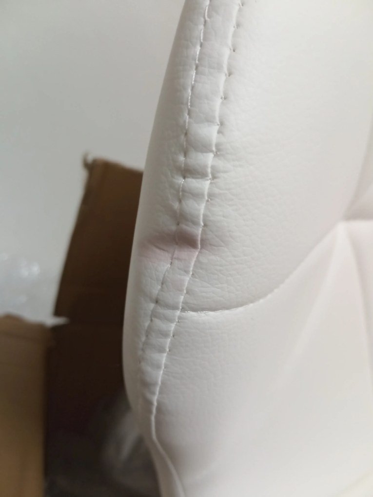 OFERTA Scaun de birou alb AVOLA din piele ecologica II. calitate