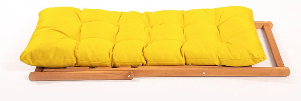 Set mobilier de grădină masă și scaune Kikadu 5 (galben + natural) (pentru 2 persoane). 1093855