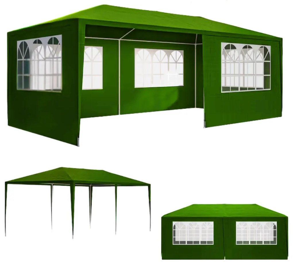 Cort de petrecere NEAPOL, 3x6m, verde Jurhan