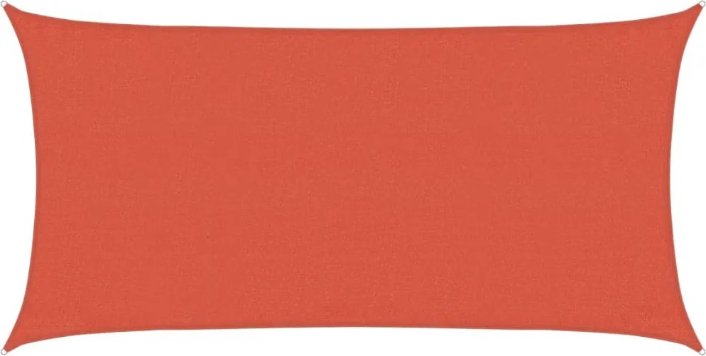 vidaXL Pânză parasolar, cărămiziu, 3x6 m, 160 g / m², HDPE