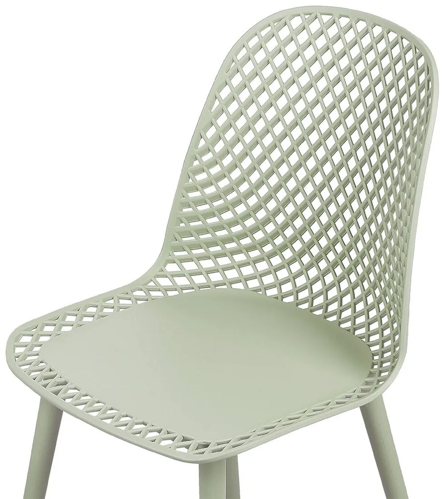 Set 4 buc scaun tip bar Erielle (verde). 1078733