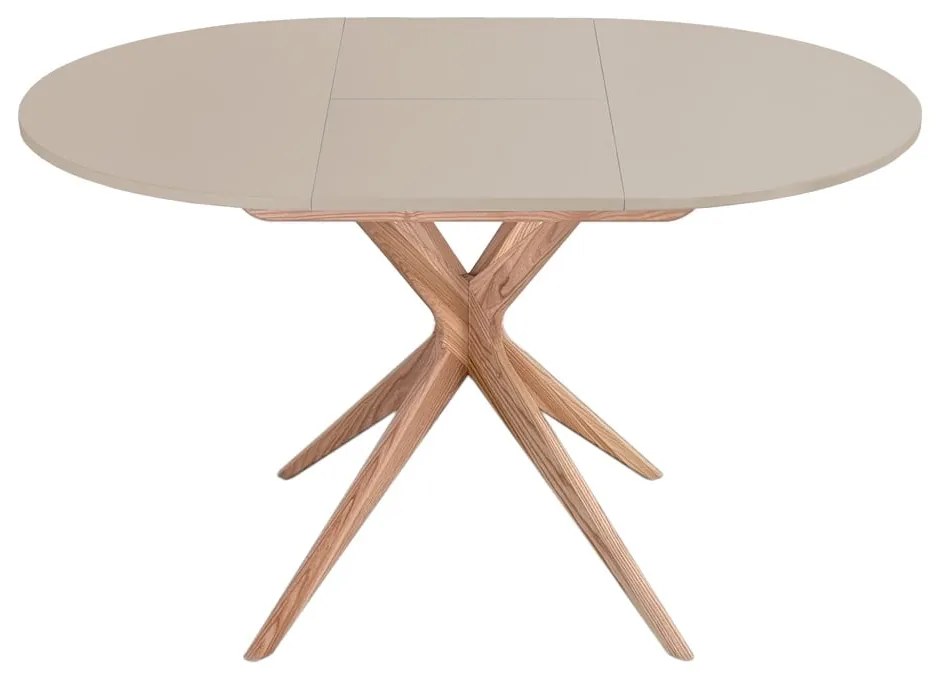 Masă de dining rotundă extensibilă cu blat suplimentar ø 90 cm Jubi – Ragaba
