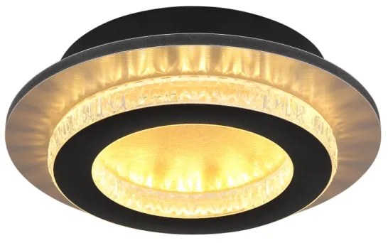 Globo 48042-12G - Plafonieră LED JAYDEN, 12W, 230V, Ø 20 cm, negru