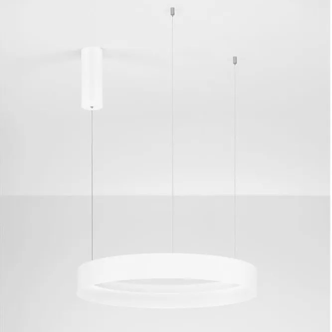 Lustra circulara aluminiu alb LED CCT LUMIA 60cm