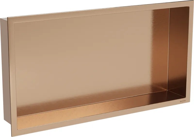 Mexen X-Wall-R raft încastrat cu flanșă 60 x 30 cm, cupru periat - 19C0603010