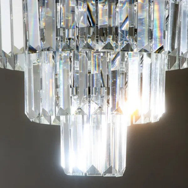 Brilagi - Plafonieră LED cu cristale MOZART, 5xE14/40W/230V, crom lucios