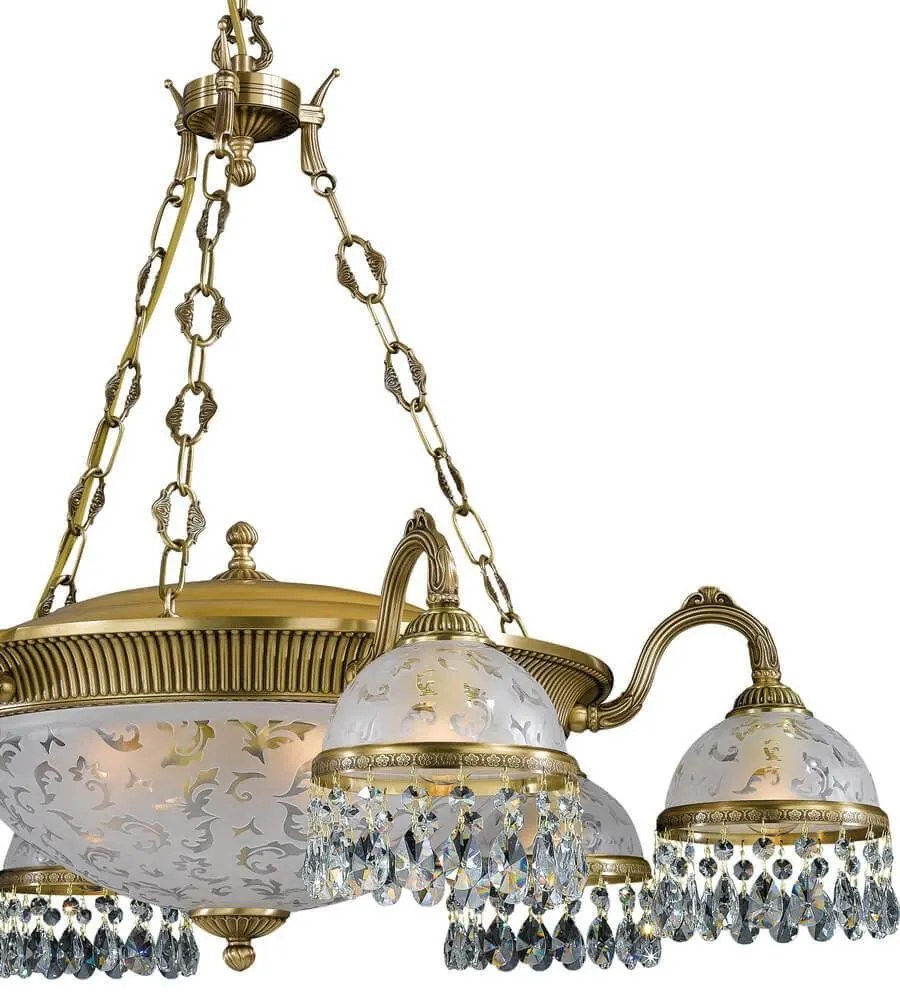 Candelabru design clasic realizat manual din alama si Cristal Scholer 6200