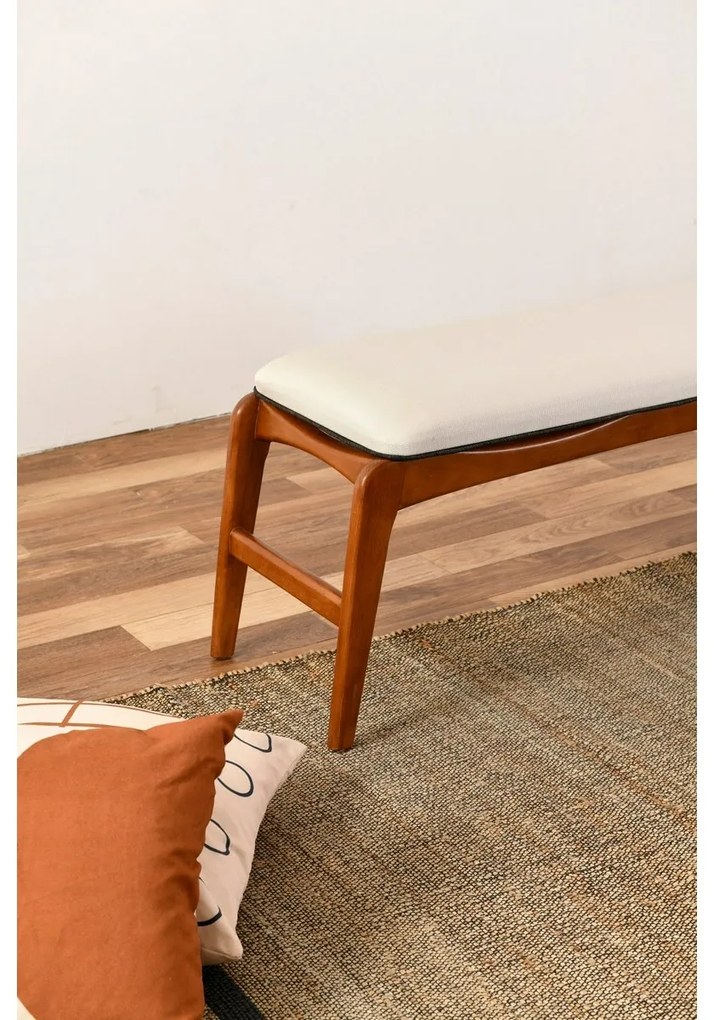 Bancă Touch Cream and Walnut