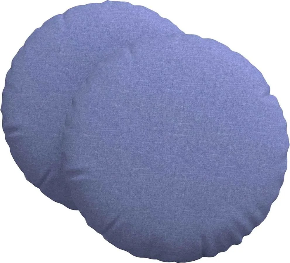 vidaXL Perne de Șezut 2 pcs Albastru Jeans Ø80 x 29 cm țesătură