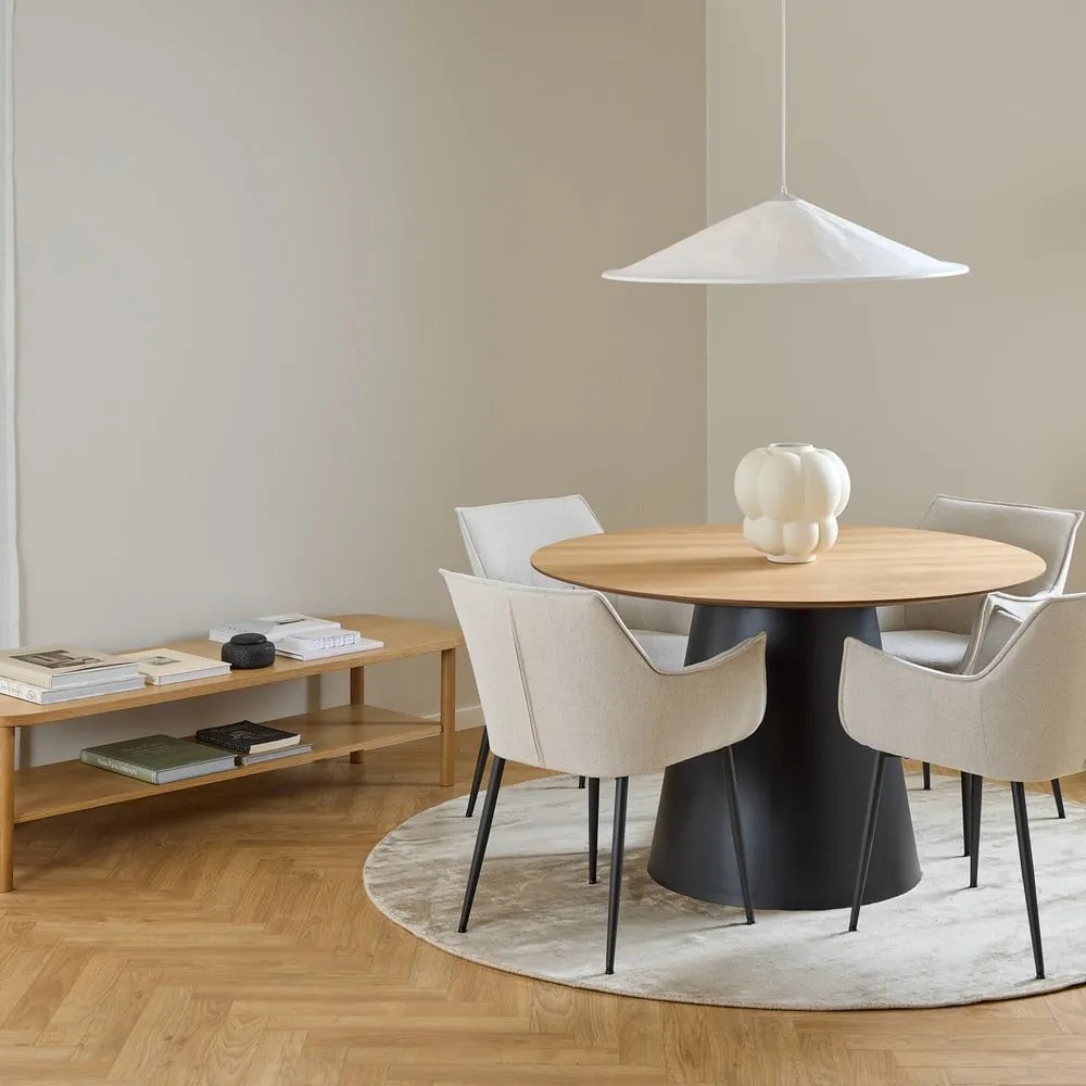 Scaun de sufragerie crem tapițat Bonita – Actona