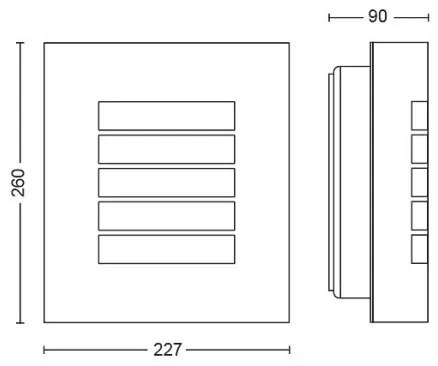 Aplică de exterior 1xE27/60W/230V IP44 crom mat Philips 1747047PN