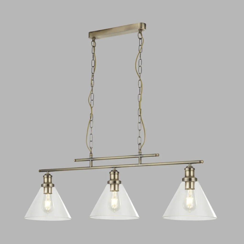 Lustra suspendata design clasic Pyramid alama antique 1277-3AB SRT