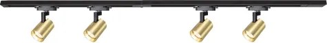 Brilagi - Spot pe șină HUSKY 4xGU10/10W/230V negru/auriu