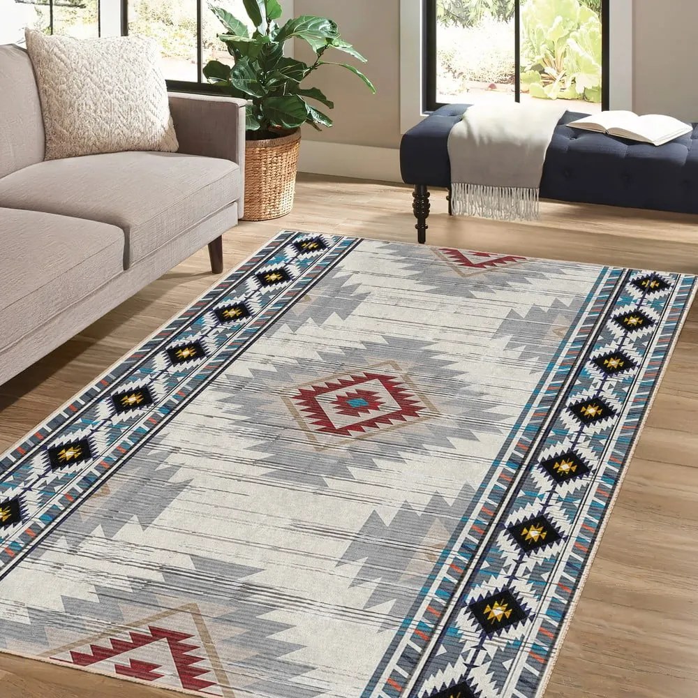 Covor tip traversă lavabil 80x200 cm Ethnic Geo – Mila Home