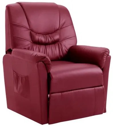 Fotoliu extensibil cu suport pentru picioare,Bordo