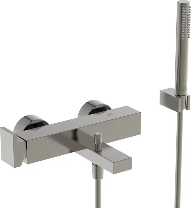 Baterie cada - dus Ideal Standard Atelier Extra argintiu Silver Storm cu set de dus