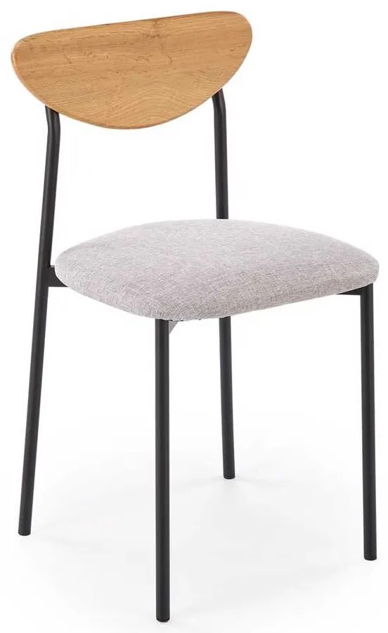 Set masă și scaune Pavia 4+1, lemn natural / gri