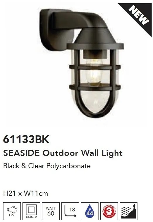 Aplica de perete exterior IP44 Seaside
