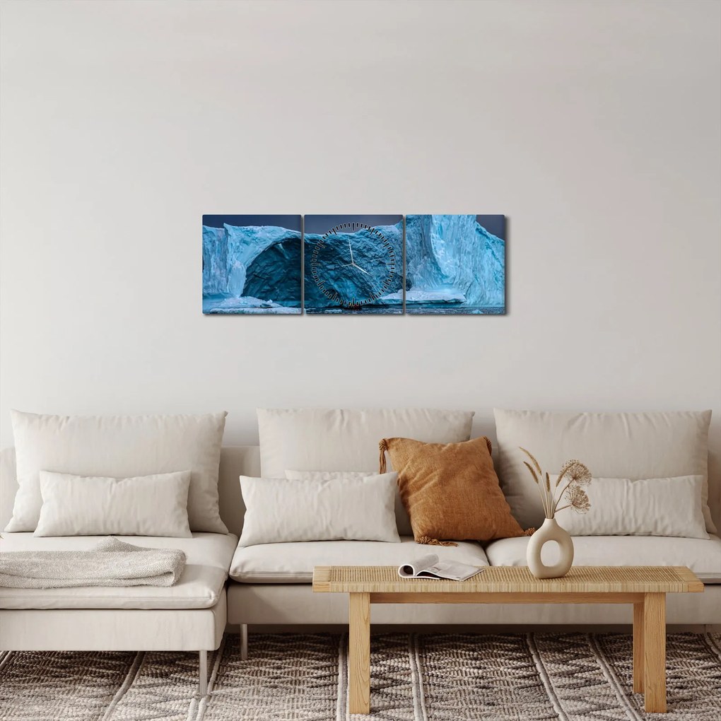 Tablou - Peștera de gheață (cu ceas) (90x30 cm)