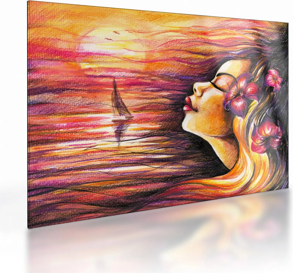 Tablou pe sticlă - Amintiri de vară (70x50 cm)