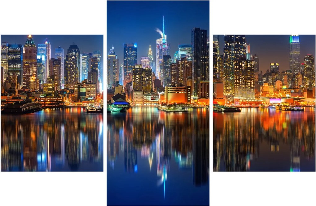 Tablou cu Manhattan noaptea (90x60 cm)