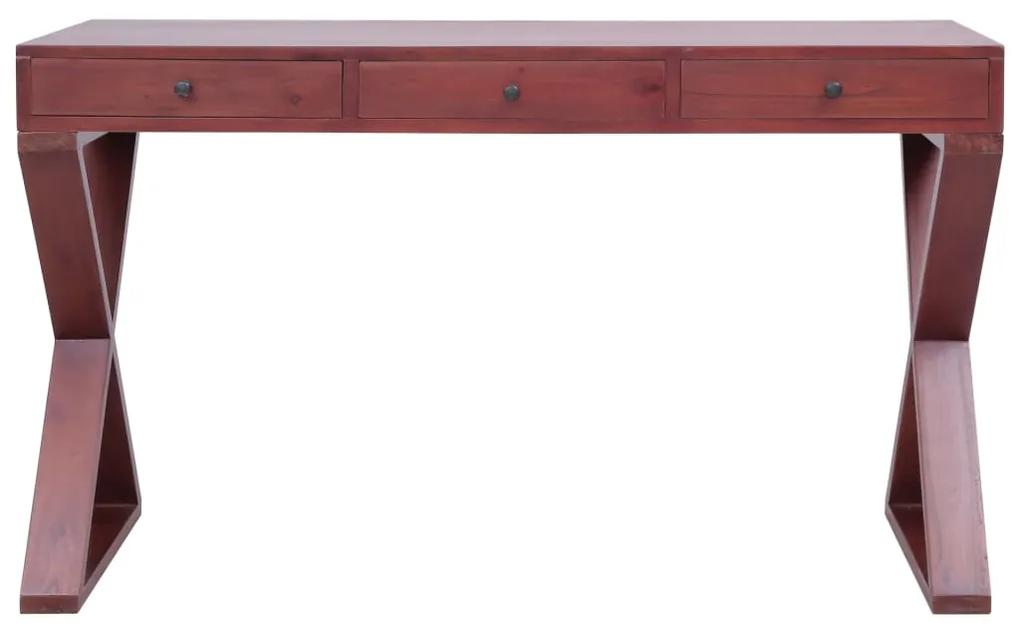 Birou de computer, maro, 115x47x77 cm, lemn masiv de mahon Maro, 115 x 47 x 77 cm