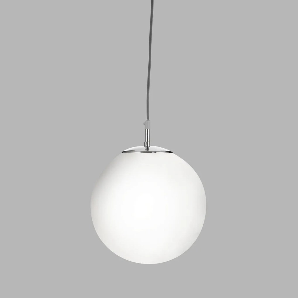 Lustra / Pendul design modern 25cm Atom silver / opal 6066 SRT