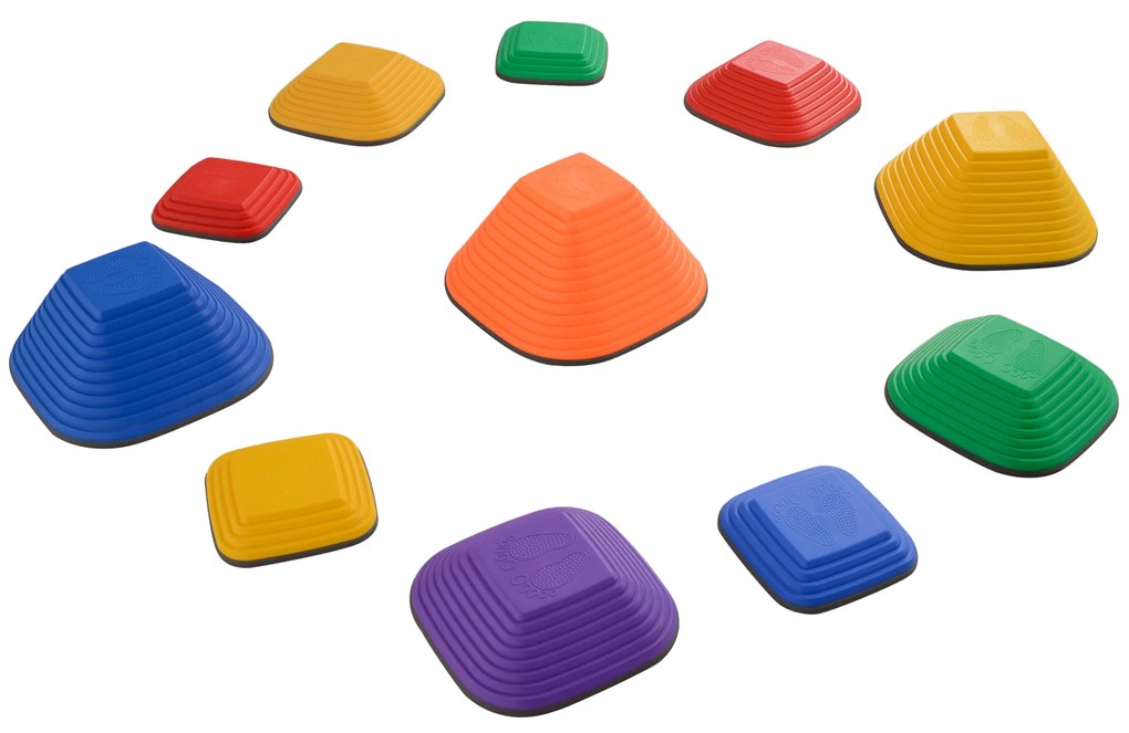 AIYAPLAY 11 piese pietre de echilibru pentru copii parcurs de motricitate empilabile și antidrapante multicolor | Aosom Romania