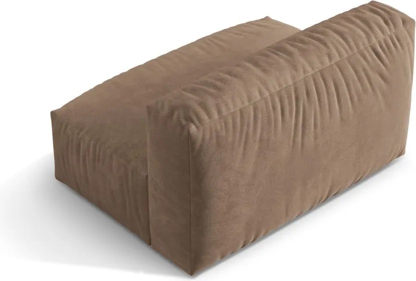 Modul pentru canapea modulară maro deschis cu tapițerie din catifea (de mijloc) Martina – Micadoni