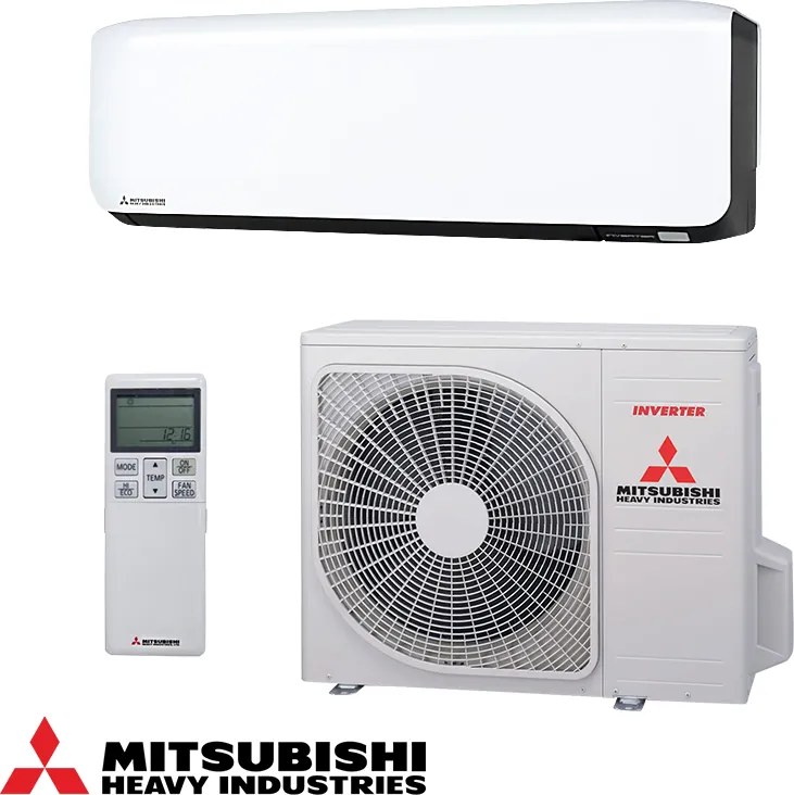 Aparat de aer conditionat cu invertor Mitsubishi Heavy Industries SRK50ZS-WFB + SRC50ZS-W, 18.000 BTU, 36 m², Wi-Fi, R-32, Alb/Negru