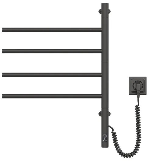 Uscător electric rotativ pentru prosoape ARABESQUE 150W/230V 64,6cm IP44 negru