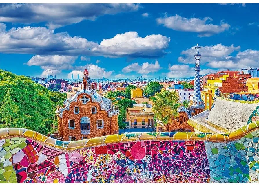 Orașe Güell Park Puzzle 1000 de piese Barcelona Clementoni