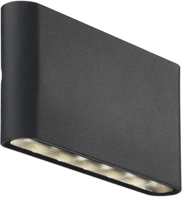 Aplica LED neagra din metal cu 2 becuri pentru exterior Kinver Black Nordlux