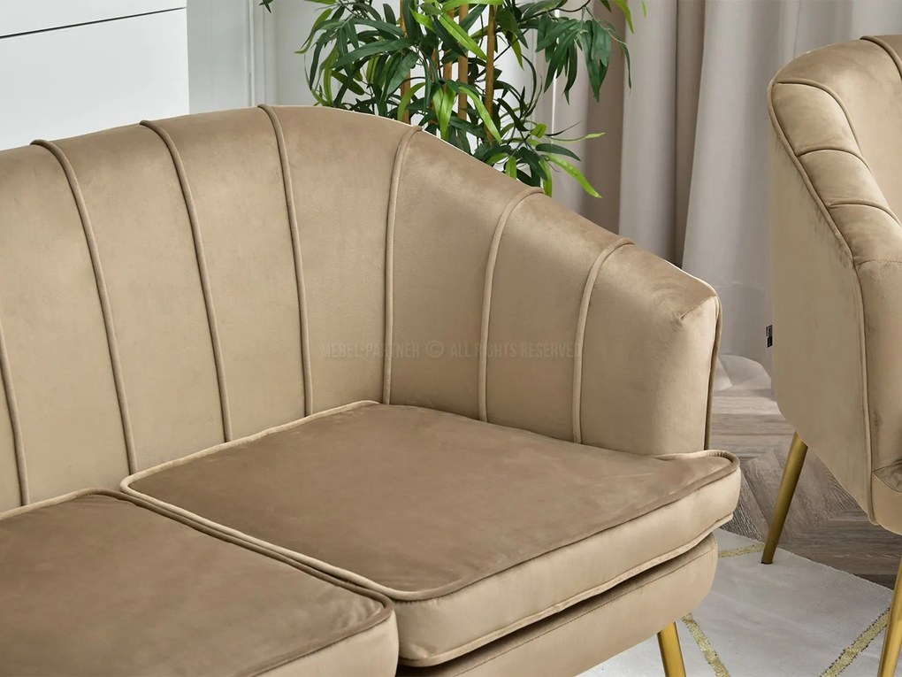 Canapea Etimee S (bej + negru). Promo -18%. 1111389