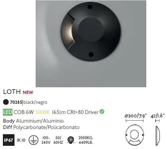 Spot LED / Corp semnalizare de iluminat exterior IP67 LOTH-1