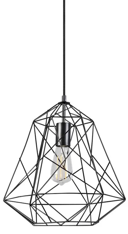 Lampă suspendată industrială neagră - Framework Basic