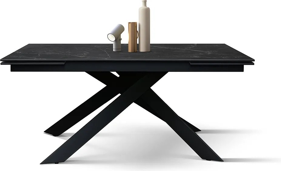 Masa ceramica extensibila Calacatta 160 cm/ 90 cm/ h76 cm