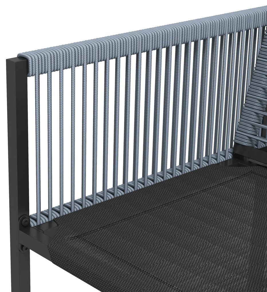 Outsunny Set mobilier de grădină 5 piese, Grup de dining în aer liber, rezistent la intemperii, 1 masă, 4 scaune, Gri | Aosom Romania