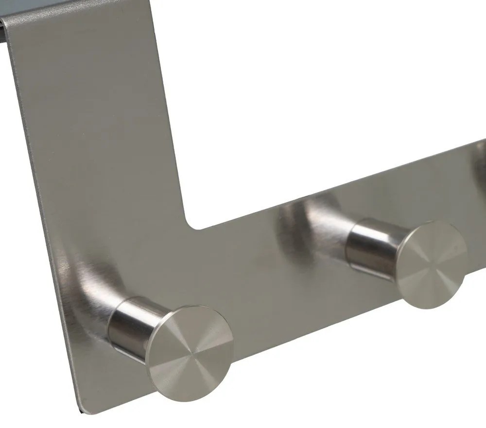 Cuier de ușă argintiu mat din metal 35 cm – Casa Selección