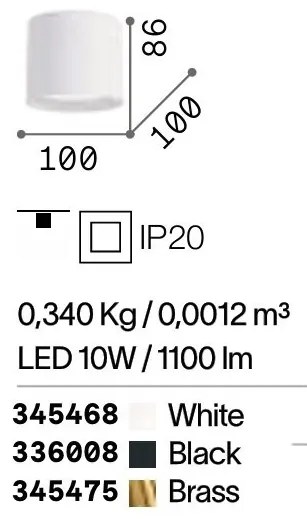 Plafoniera, Spot aplicat tavan SPIKE LED PL1 alama
