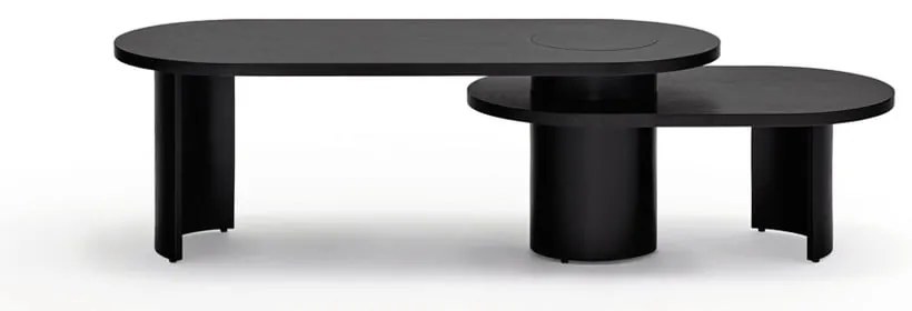 Măsuță de cafea neagră în decor de frasin 120x50 cm Nori - Teulat