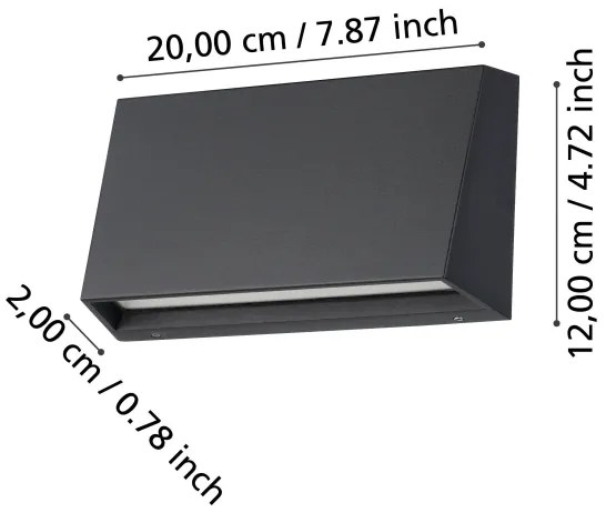 Aplică LED de exterior SPONGANO LED/9,5W/230V IP65 Eglo 900887