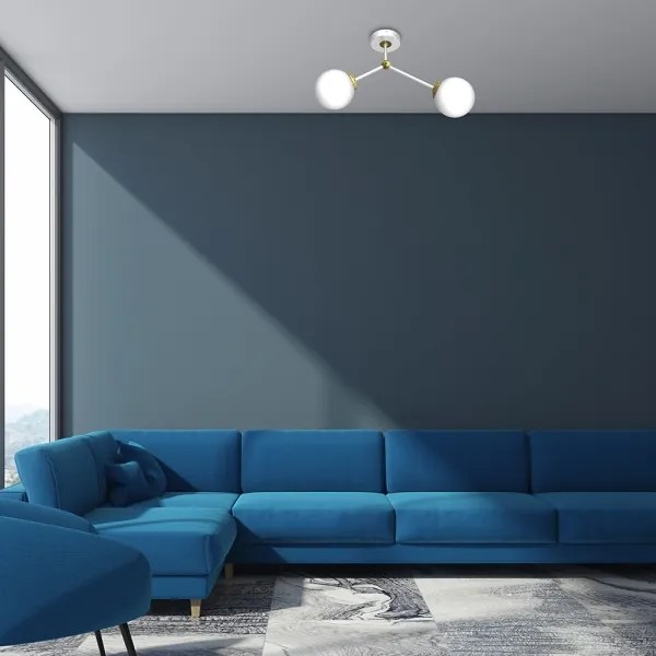 Lustră aplicată JOY 2xE14/40W/230V albă/aurie