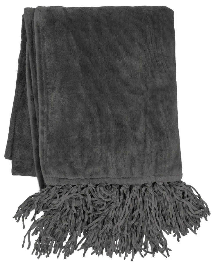 Cuvertură gri din micropluș pentru pat dublu 220x240 cm - Tiseco Home Studio